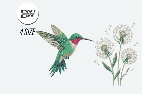 Download Hummingbird Embroidery Design - Hummingbird Collection