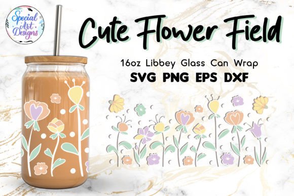 Download Spring Flower Field | 16oz Glass Wrap - Premium Resources