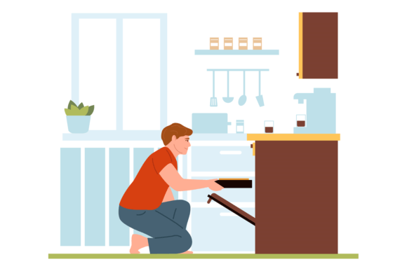 Download Man Baking Homemade Dish. Meal Preparing - Dish Collection