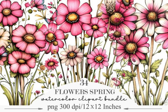 Download Pink Flowers Spring Clipart - Flowers Collection